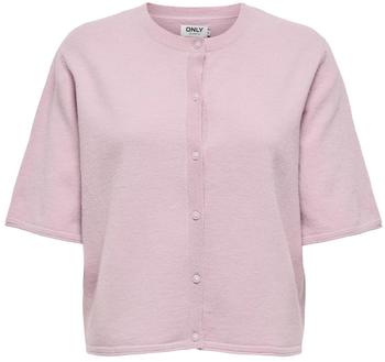 Only Tilda S S O-Neck Cardigan rosa