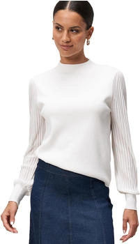 Zero Strickpullover transparenten Ärmeln offwhite