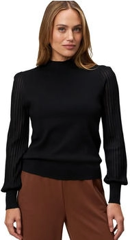 Zero Strickpullover transparenten Ärmeln Black Beauty