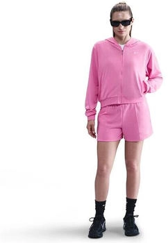 Nike Chill Terry-Hoodie durchgehender Reißverschluss pink