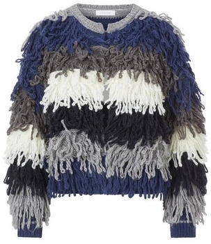 Rich & Royal shaggy open edge cardigan silber mist