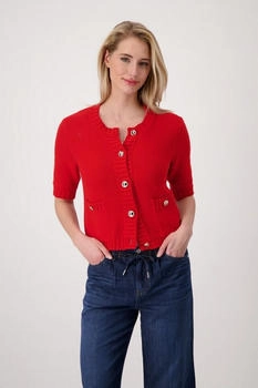 Monari Strickjacke rot schwarz Knöpfen
