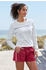 H.I.S Jeans Sweatshirt Basic Logodruck ecru