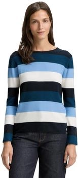 Tom Tailor Pullover Rundhals 38578 teal schwarz