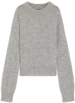 HUGO Pullover SLOGERYNNA Alpaka hellgrau