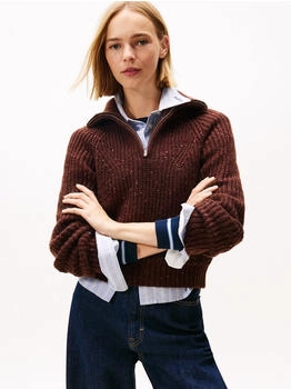 Tommy Hilfiger TJW NEP ZIP SWEATER rich brown