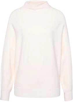 Zero Pullover strukturiert Stehkragen eggnog
