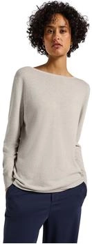 Street One Basic Pullover U-Boot-Ausschnitt 16756 cream mel