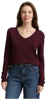 Tom Tailor Sweater 'basic v-neck' rot