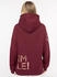Zwillingsherz Hoodie 'Alissa Shiny' glänzender Print rot bordeaux