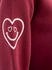 Zwillingsherz Hoodie 'Alissa Shiny' glänzender Print rot bordeaux