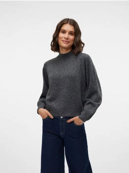 Vero Moda Pullover 'Leaf' dunkelgrau 19106482