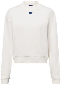 HUGO Sweatshirt blau grün 'Delessa' Logoaufnäher 329