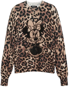 Desigual Pullover Muster und hohem Kragen braun