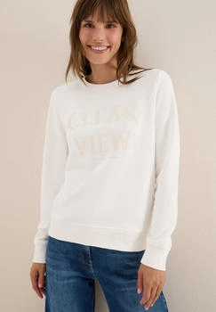 Cecil Sweatshirt reine Baumwolle vanilla white
