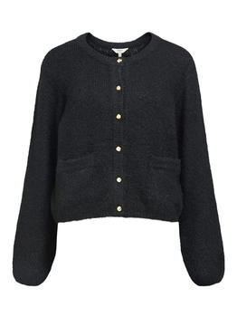 Object Collectors Item Strickjacke 'OBJSaggia' schwarz