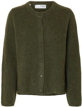 Selected Strickjacke SLFLULU olive