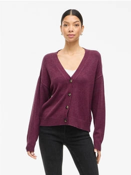 Vila Viril V-Neck Strickjacke dunkle Melange
