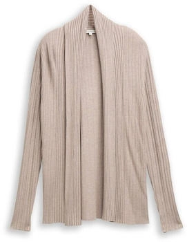 Tom Tailor Cardigan Schalkragen soft taupe melange