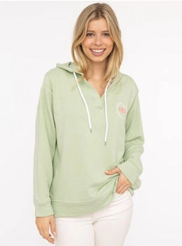 Zwillingsherz Hoodie 'Smile Everyday Enjoy' V-Ausschnitt gestickter Botschaft