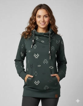 Ragwear Sweatshirt NESKA AZTEK O dunkelgrün