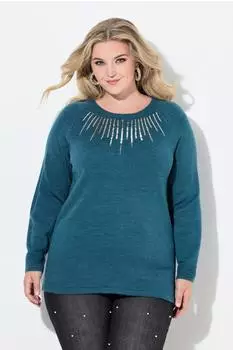 Mia Moda Pullover petrol 28643980
