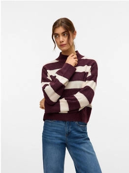 Vero Moda VMINEZ LS HIGHNECK SHORT PULLOVER winetasting