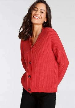 Laura Scott Strickjacke Grobstrick rot