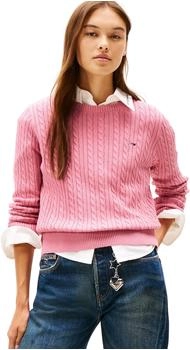 Tommy Hilfiger Pullover 'Cable Essential' rosa