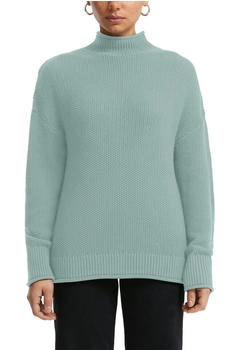 s.Oliver Strickpullover mit Stehkragen aus Baumwollmix türkis 2170514.6215.