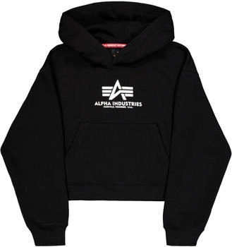 Alpha Industries Basic Big Logo Puff Print Hoodie Größe Schwarz (258040-03)