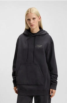 HUGO Oversized Hoodie mit Strass-Logos Style Dejandra_B_3 50547955 Schwarz