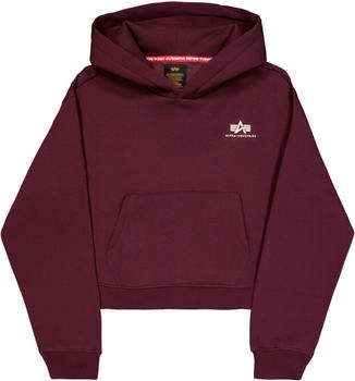 Alpha Industries Basic Small Logo Hoodie Größe Rot (258041-608)