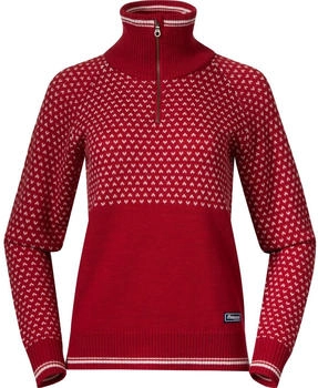 Bergans alvdal wool half zip rot vanille 21497