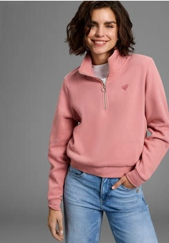 Laura Scott Sweater Baumwollmischung Troyer-Kragen Reißverschluss