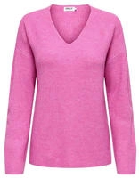 ONLY V-Ausschnitt-Pullover "ONLCAMILLA V-NECK L/S PULLOVER KNT NOOS" Materialmix,