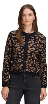 Betty Barclay Strick-Cardigan Jacquard schwarz camel