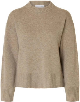 Selected Strickpullover Slfcille braun
