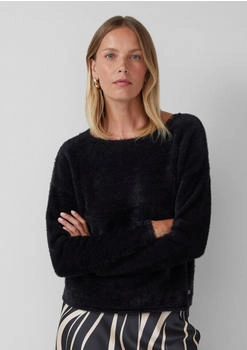 s.Oliver Strickpullover flauschig schwarz