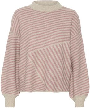 Kaffe Strickpullover KAverana feather gray mel rosa