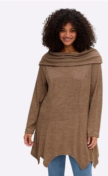 Sheego Sweatshirt braun-meliert