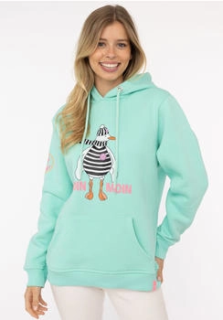 Zwillingsherz Hoodie 'Moin Möwe' grün mint