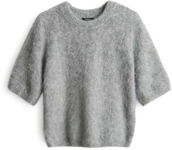 Opus PLAUSH Regular Kurzarmpullover easy grey