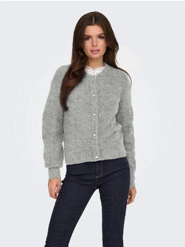 Jacqueline de Yong Strickjacke LUMI LIFE L S BUTTON CARDIGA KNT NOOS grau meliert