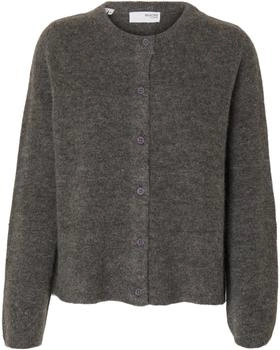 Selected Strickjacke 'SLFLULU' dunkelgrau
