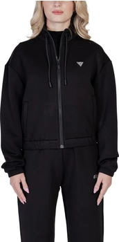 Guess Sportsweatjacke 'Cecilia' schwarz silber