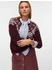 Vero Moda Pullover 'VMSimone' bordeaux naturweiß