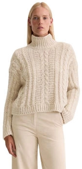 Marc O'Polo Stehkragenpullover aus Alpakawolle-Baumwolle-Merinowolle-Mix natural stone