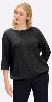 Sheego Sweatshirt schwarz gemustert 39628746-56