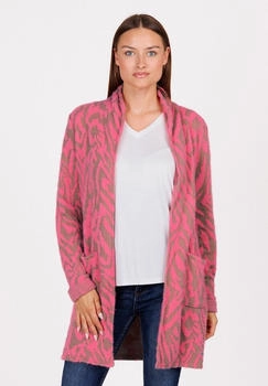 Key Largo Strickmantel 'Infinity' dunkelbeige neonpink